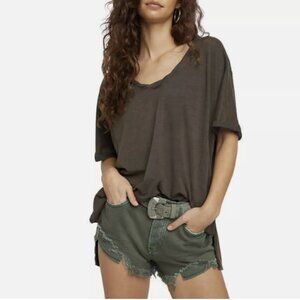 Free People - We The Free - Raven Feather Oversized Luna Tee T-shirt